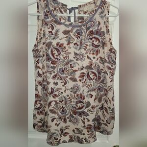 LOFT Multicolor Paisley Sleeveless Blouse